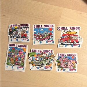 Brandy Melville Chill Since Graphic Stickers Set